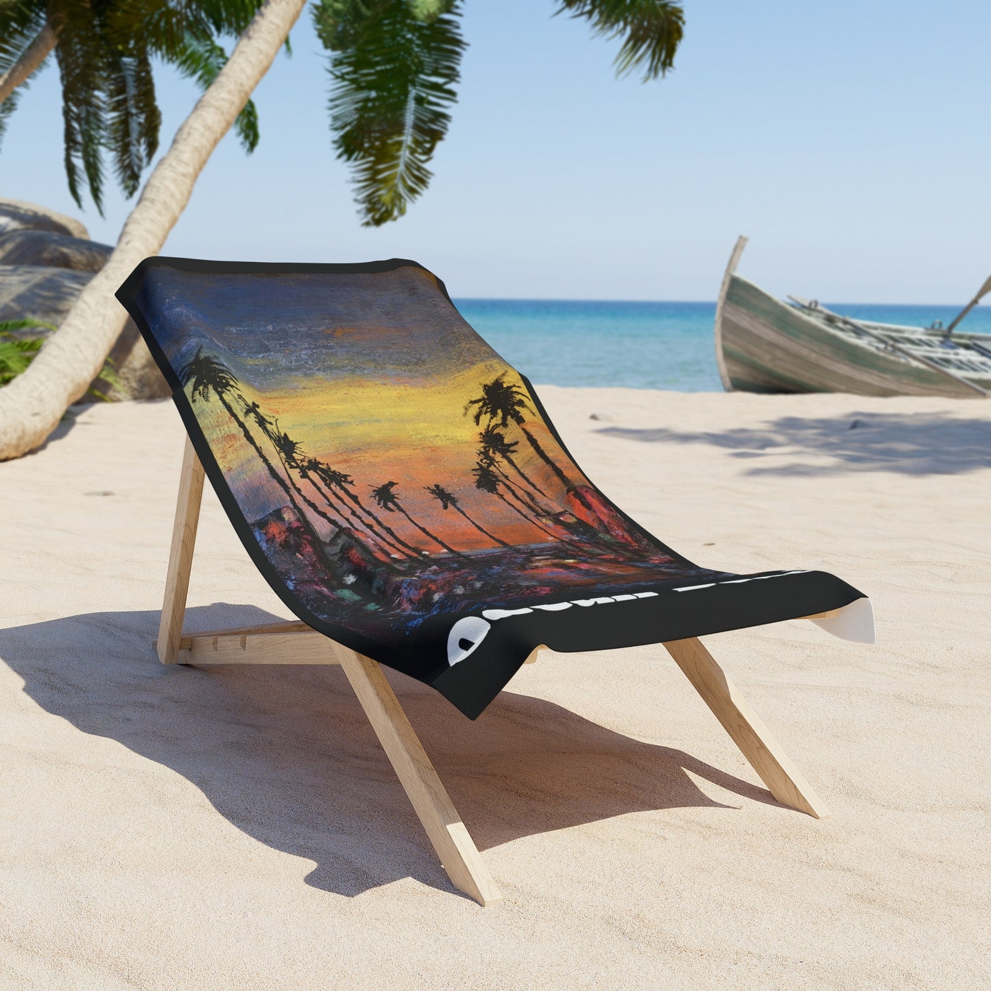 Ocean Beach Vibe Towel, Tropical Beach Towel, Summer Beach Gear, Vacation Essential, Gift for Beach Lovers