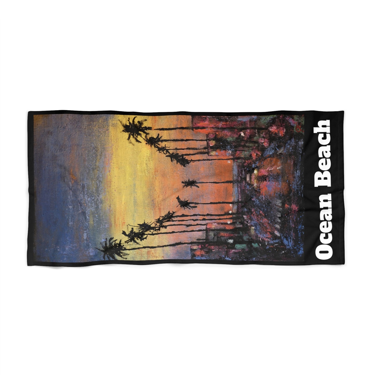 Ocean Beach Vibe Towel, Tropical Beach Towel, Summer Beach Gear, Vacation Essential, Gift for Beach Lovers